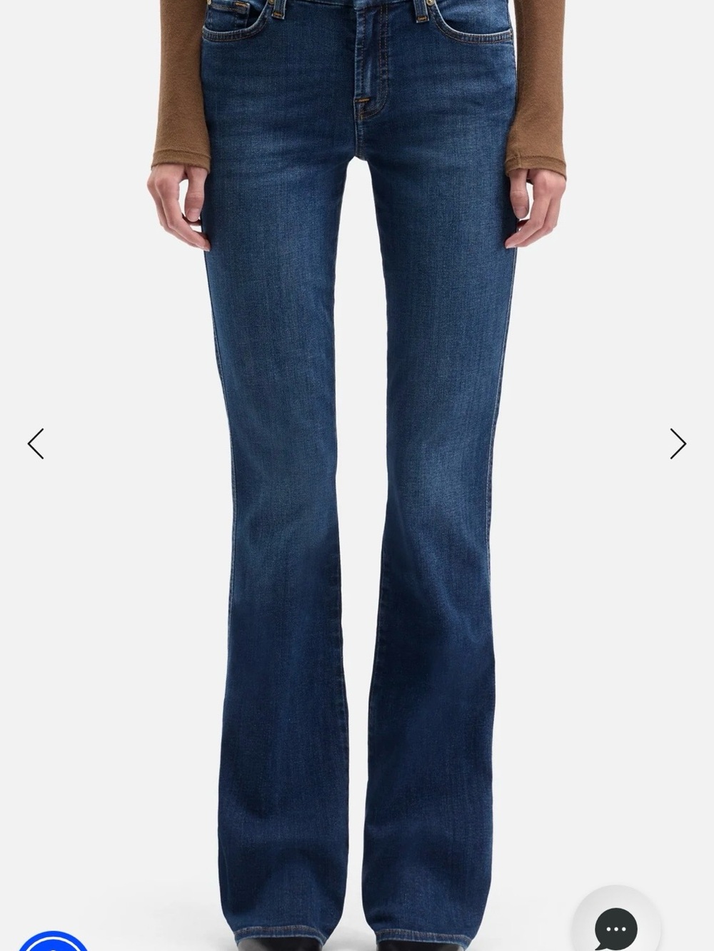 7 For All Mankind Dark Blue Boot-Cut Jeans - Picture 2 of 7